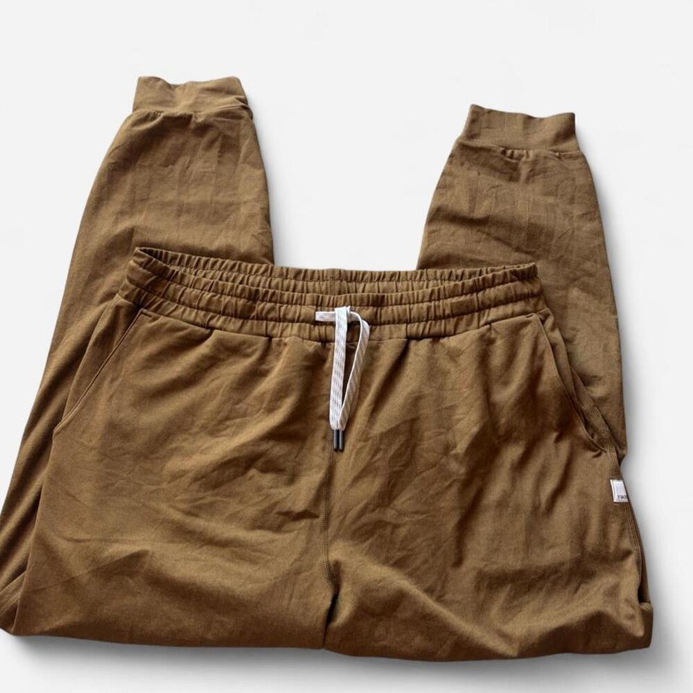 Vuori brown leggings large polyester elastane